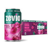 Zevia Zero Sugar Soda, Black Cherry, 12 oz Cans (8-Pack) – Naturally Sweetened, Non-GMO Project Verified, Gluten-Free, Vegan