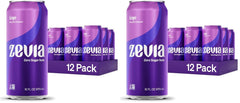 Zevia Zero Sugar Soda,Grape,16 oz Cans – Naturally Sweetened,Non-GMO Project Verified,Gluten-Free,Vegan,(Pack of 24)
