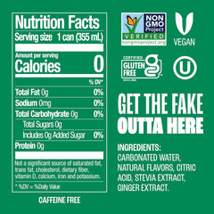 Zevia Zero Sugar Soda, Ginger Ale, 12 oz Cans (24-Pack) – Naturally Sweetened, Non-GMO Project Verified, Gluten-Free, Vegan