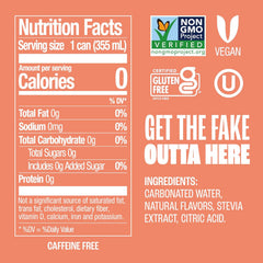 Zevia Zero Sugar Soda, Peaches and Cream, 12 oz Cans (24-Pack) – Caffeine Free, Naturally Sweetened, No Calorie Soda - Non-GMO Project Verified, Gluten-Free, Vegan